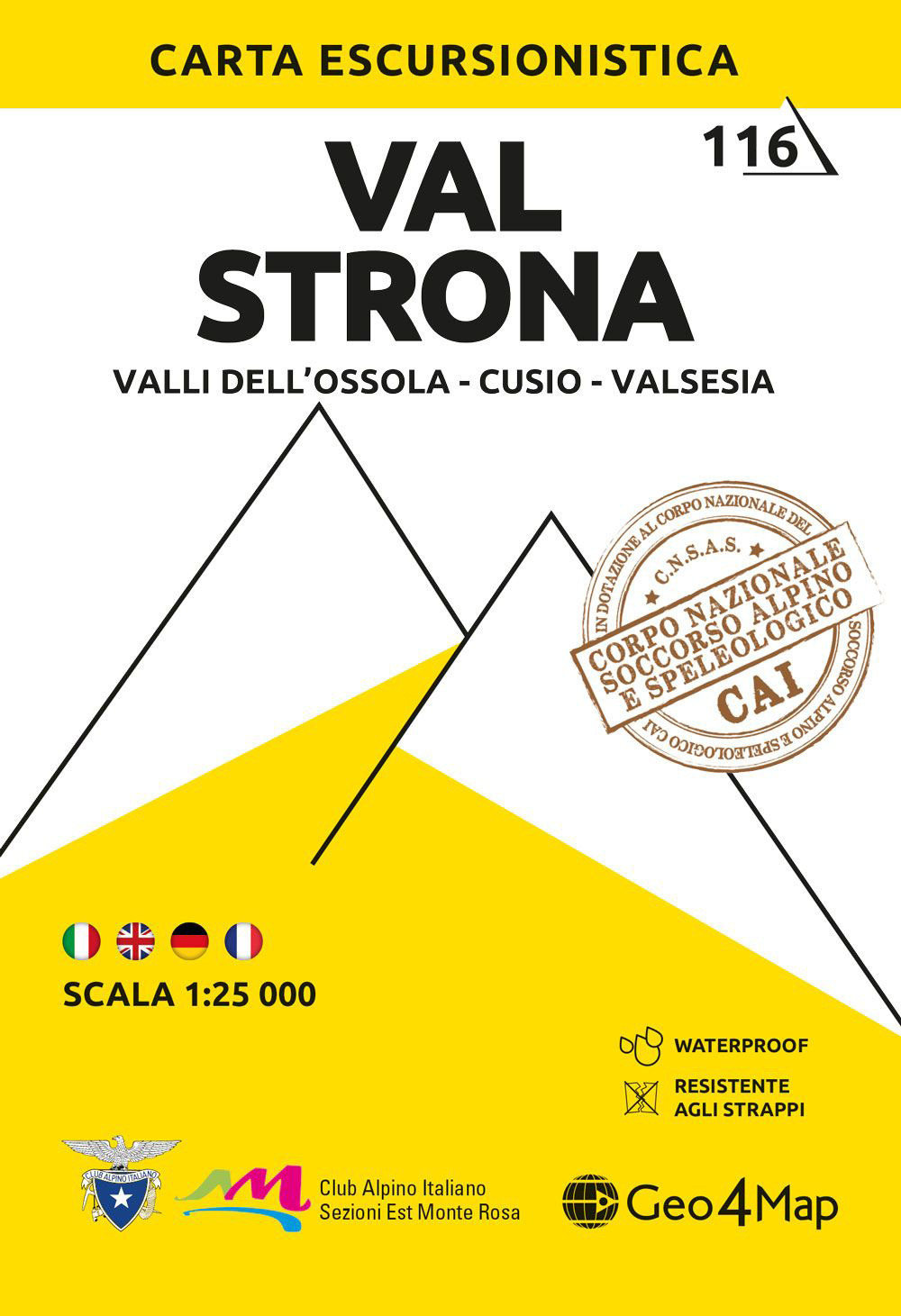 Val Strona. Valli dell'Ossola, Cusio, Valsesia 1:25.000