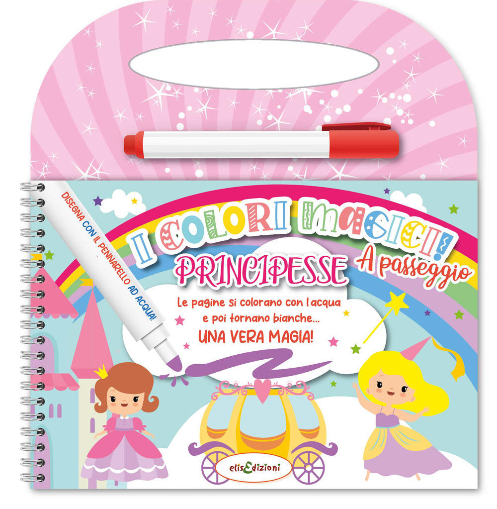 Principesse a passeggio. Con pennarello ad acqua