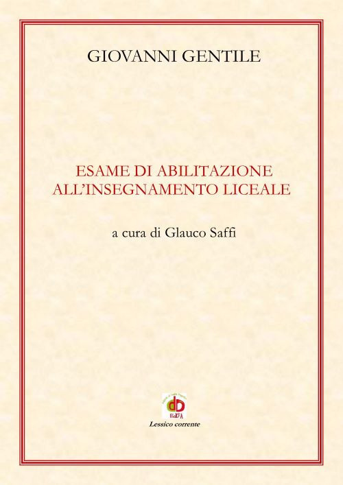 Esame di abilitazione all'insegnamento liceale