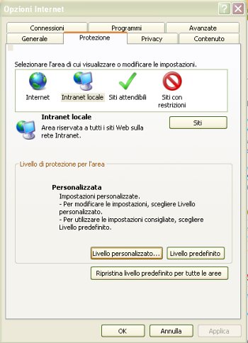 Opzioni Internet